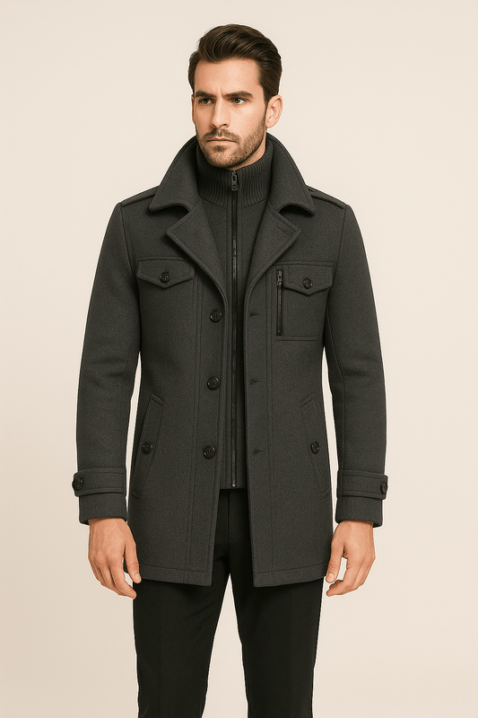 Felix Double-Layer Coat - Grey main