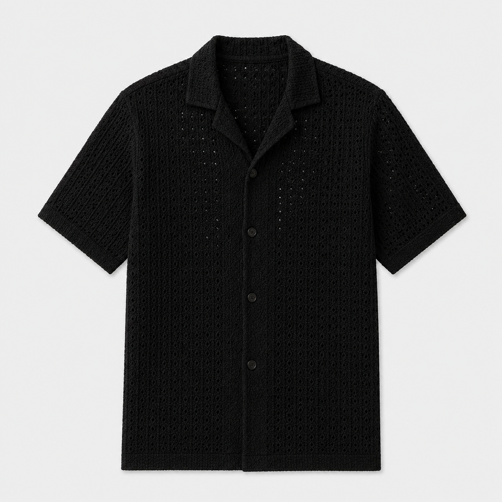 Elegant Smart Casual Shirt - Black flat