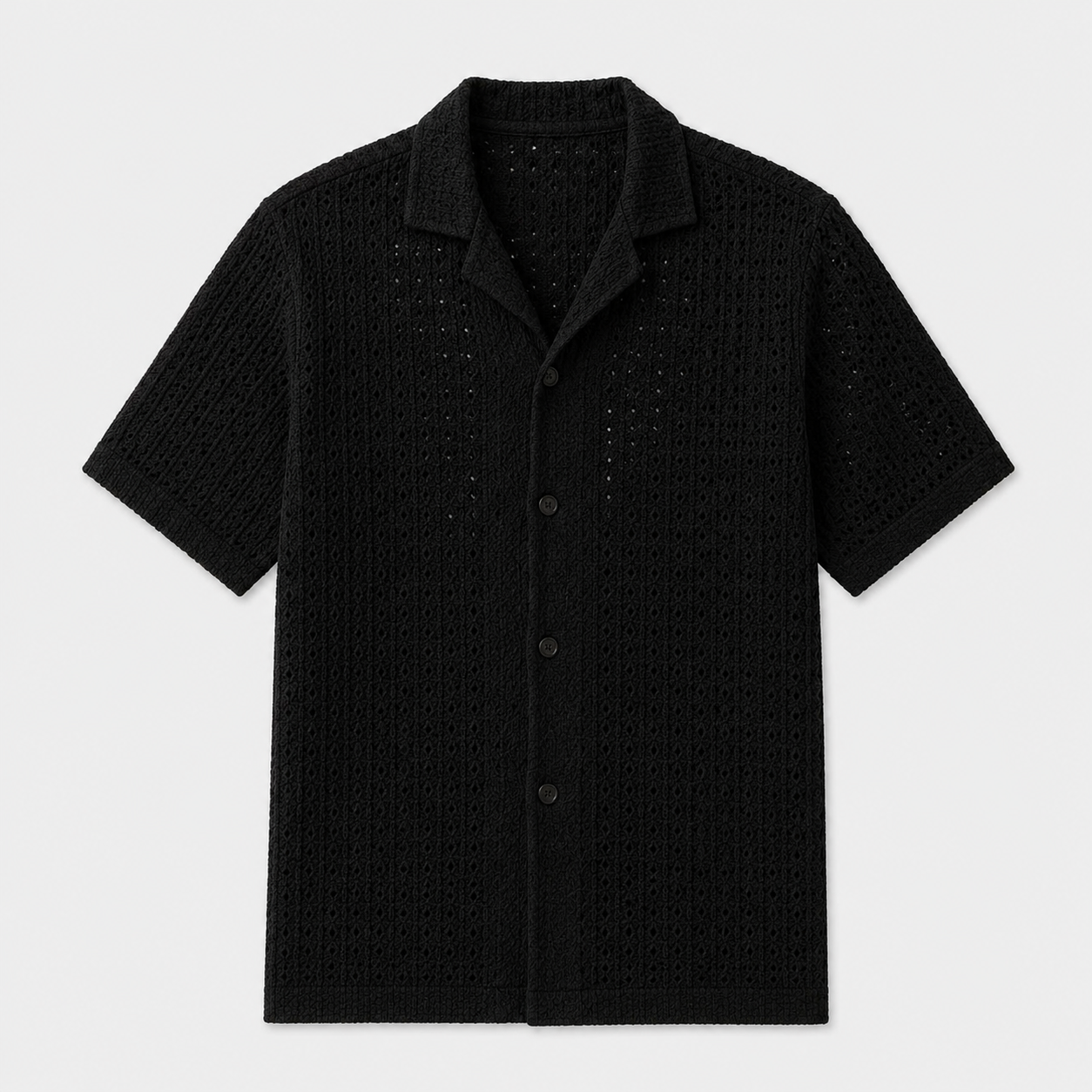 Elegant Smart Casual Shirt - Black flat