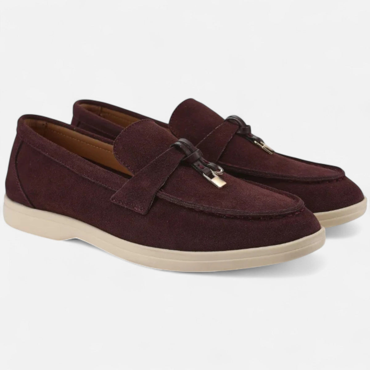 Old Money Lady Loafers - Wine Red maroon tone