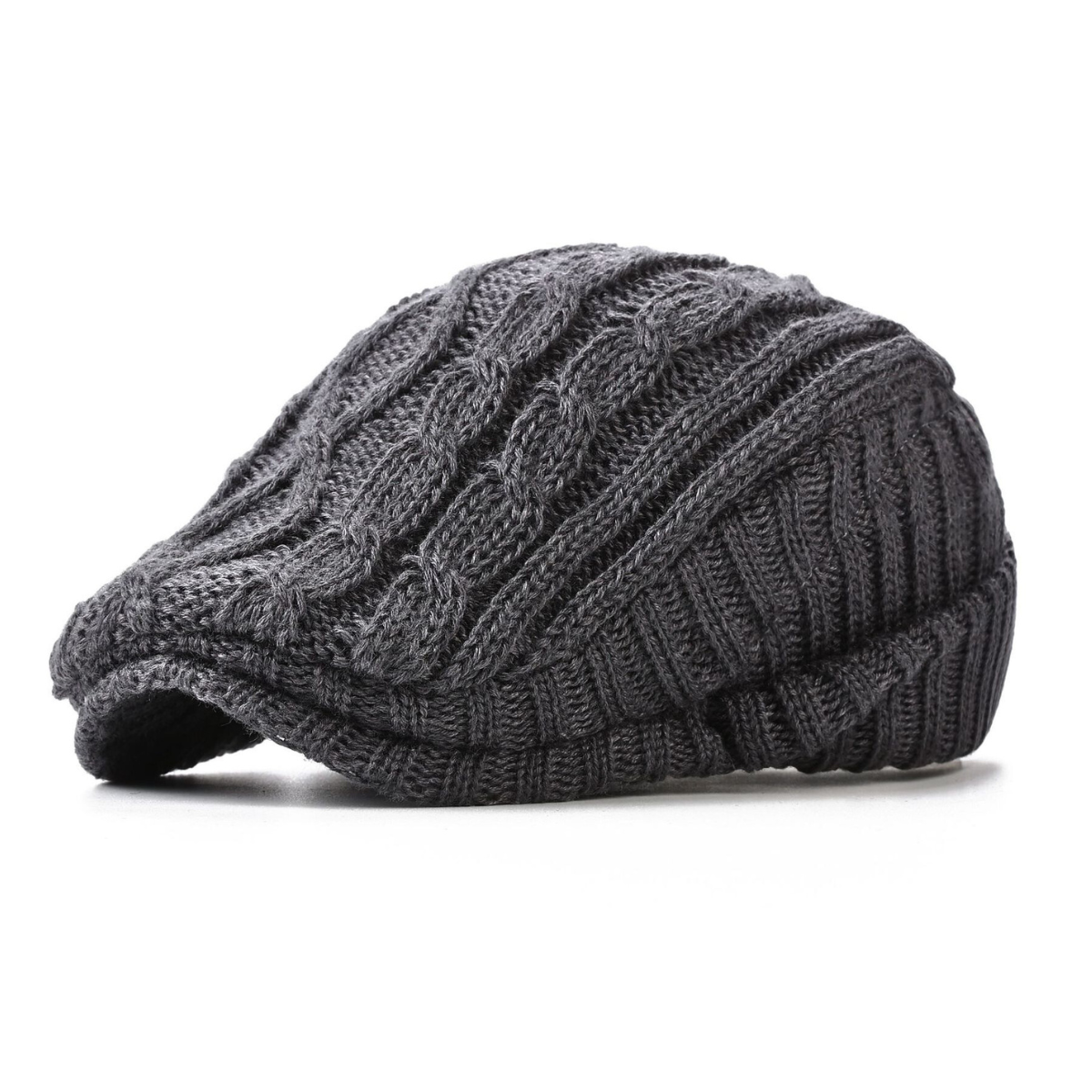 Cable Knitted Textured Flat Cap - view 1
