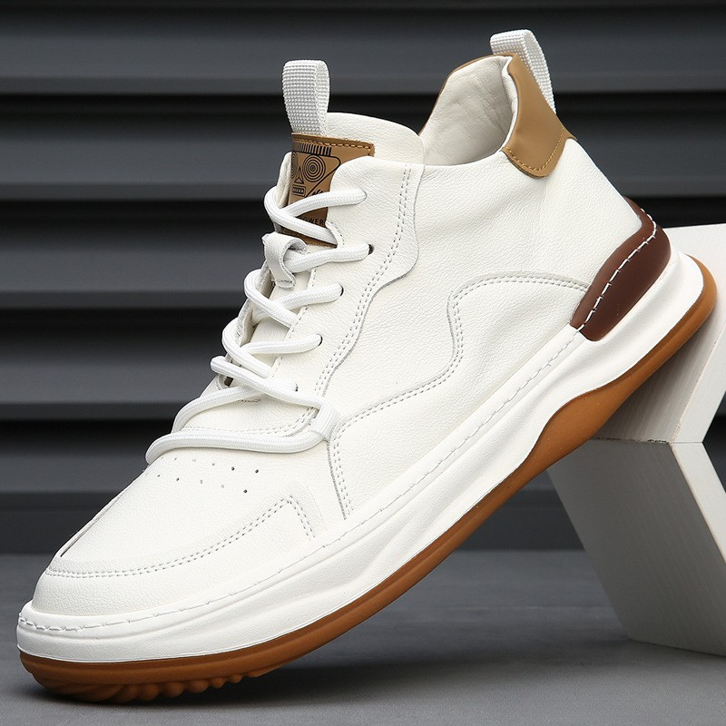 Alberti Leather Trainers - White