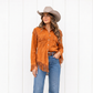 Fringe Suede Shirt Jacket - detail 1