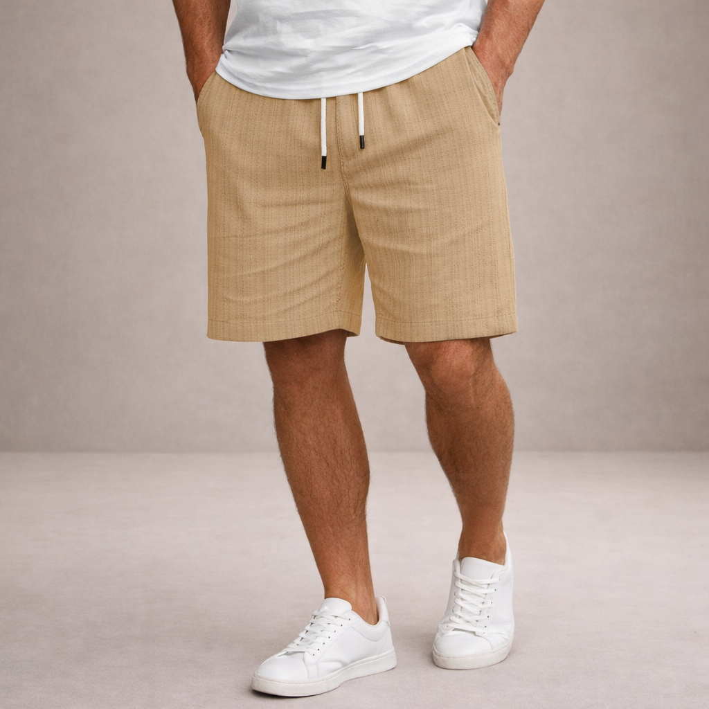 Men's Linen Shorts - Khaki