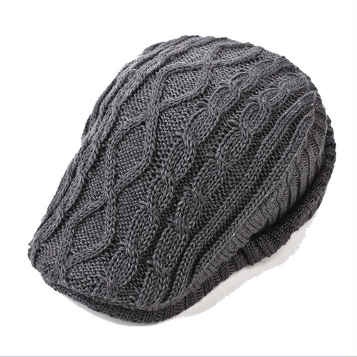 Cable Knitted Textured Flat Cap - view 2