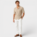 Elegant Smart Casual Shirt - Beige front