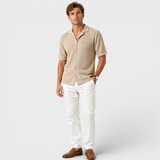 Elegant Smart Casual Shirt - Beige front