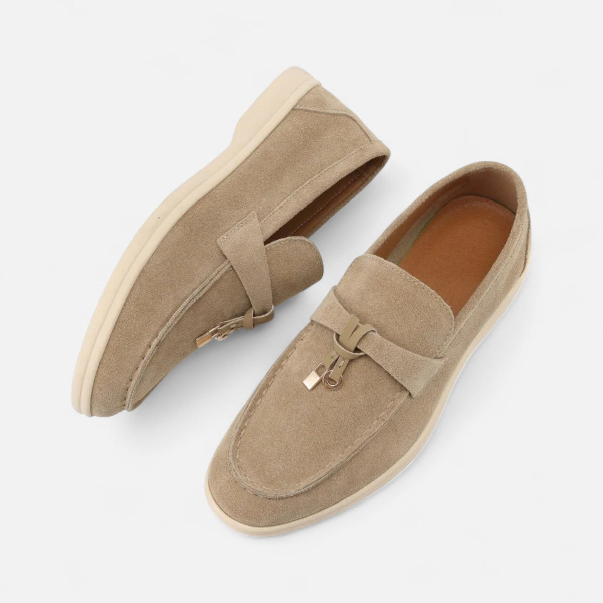 Old Money Lady Loafers - Khaki tan
