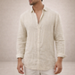 Men's Linen Shirt - Khaki