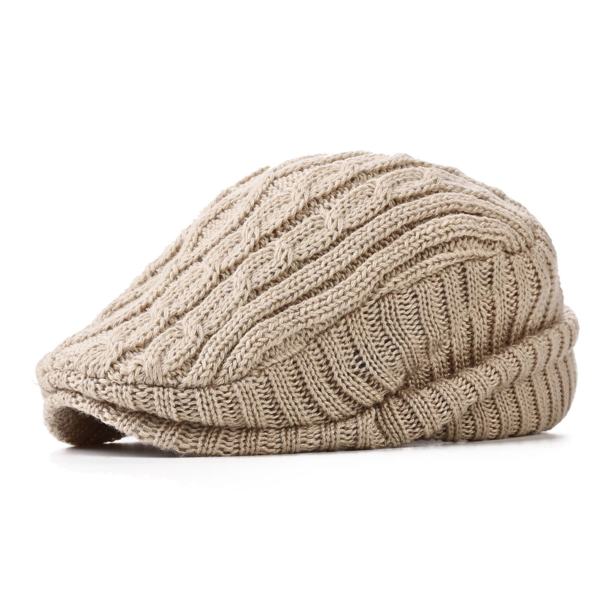 Cable Knitted Textured Flat Cap - view 4