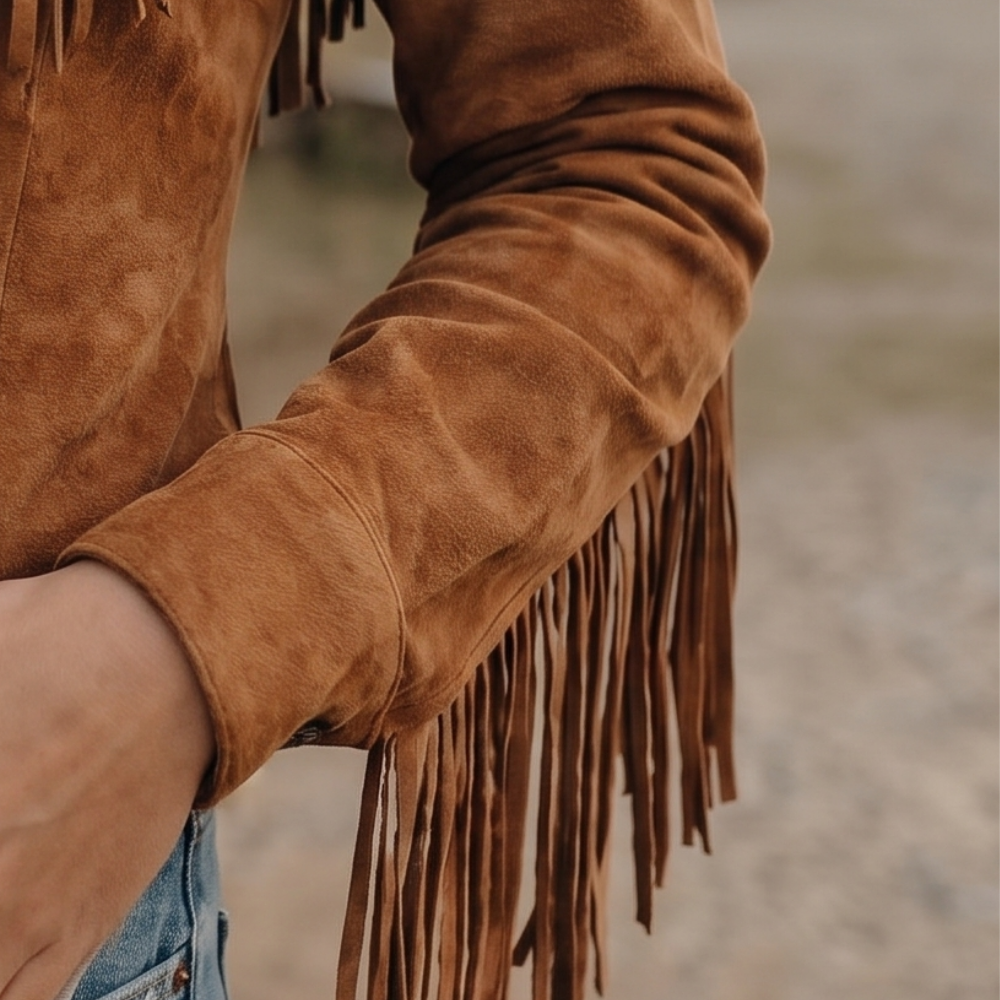 Fringe Suede Shirt Jacket - detail 5