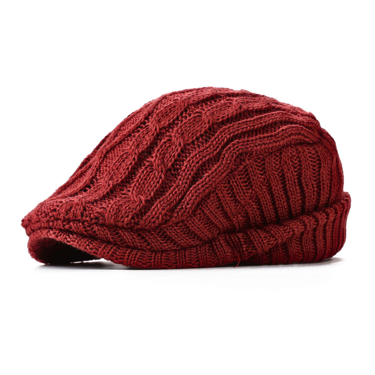 Cable Knitted Textured Flat Cap - view 5