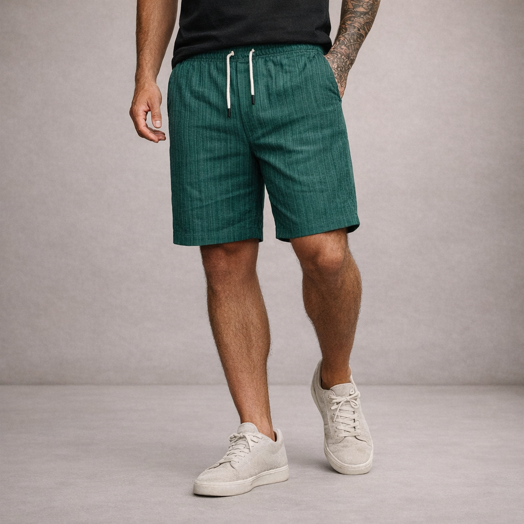 Men's Linen Shorts - Green