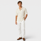 Elegant Smart Casual Shirt - Beige patterned styled