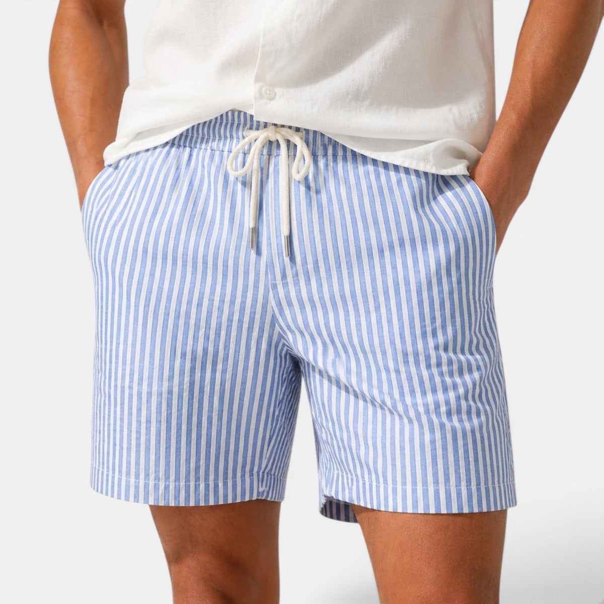 Striped Summer Shorts - front