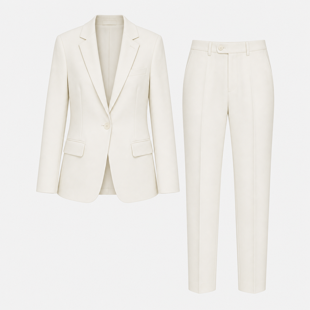 Tailored Suit Set - White jacket and pants