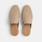 Slip-On Suede Mules - Beige detail