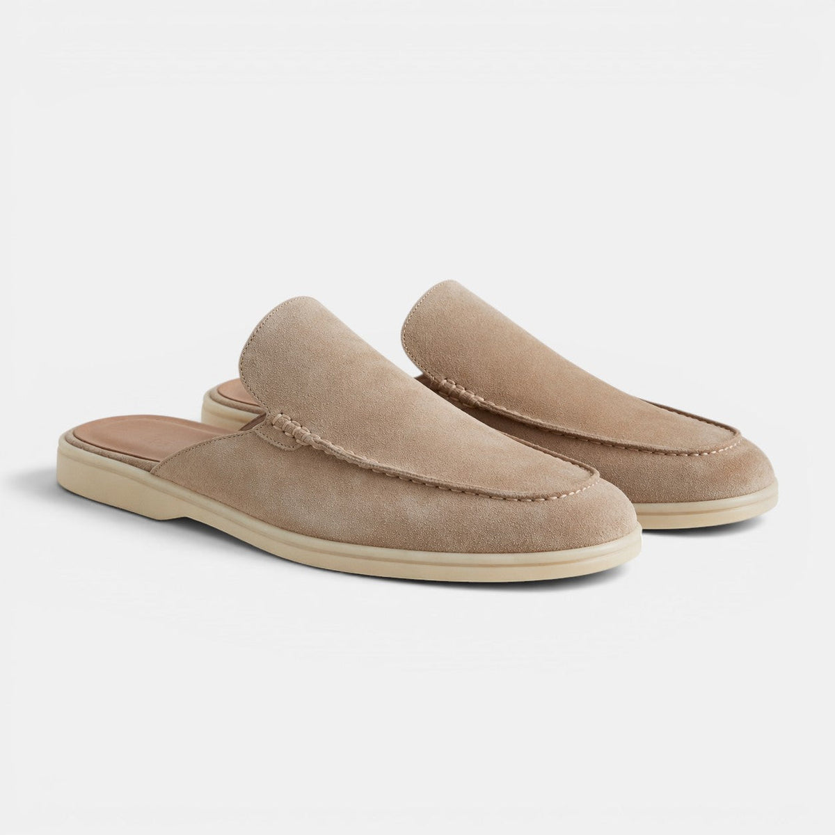 Slip-On Suede Mules - Mocha alternate