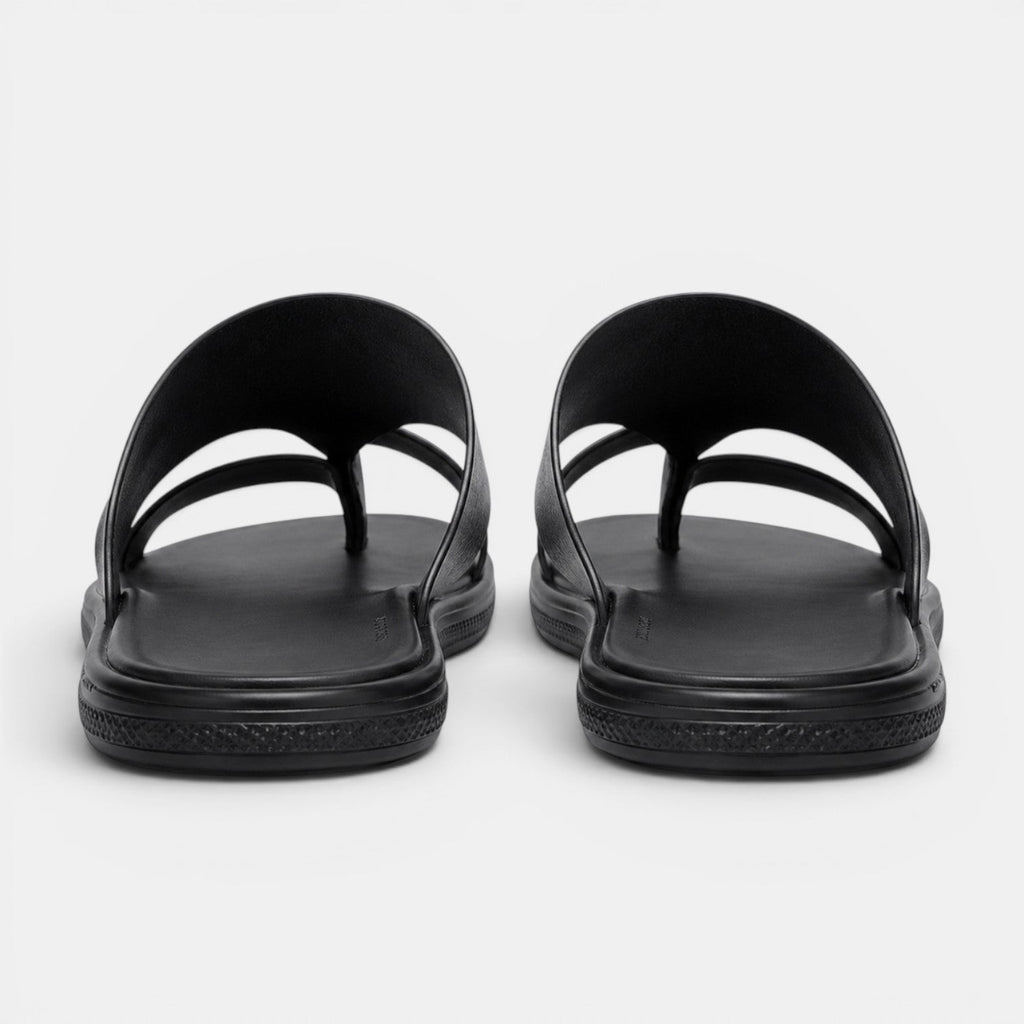 Comfortable Leather Sandals - Black pair