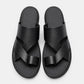 Comfortable Leather Sandals - Black side