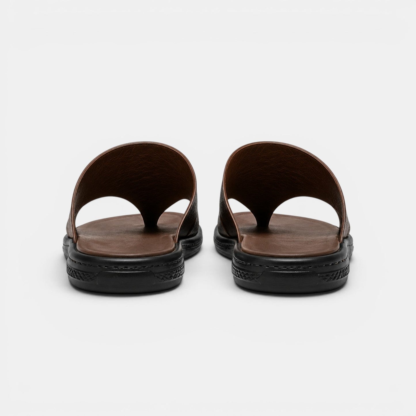 Comfortable Leather Sandals - Brown pair