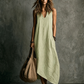 Relaxed Linen Maxi Dress - Light Green
