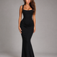 Bodycon Corset Maxi Dress - Black