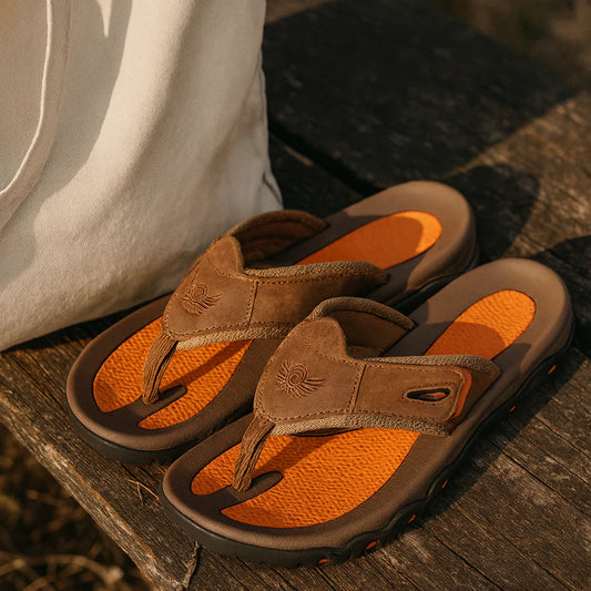 Langford Leather Sandals - top view