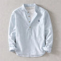 Osaka Henley Linen Shirt - front