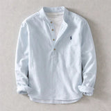 Osaka Henley Linen Shirt - front