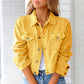 Cropped Denim Jacket - Yellow