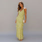 Elegant Ruffle Maxi Dress - Sage Green