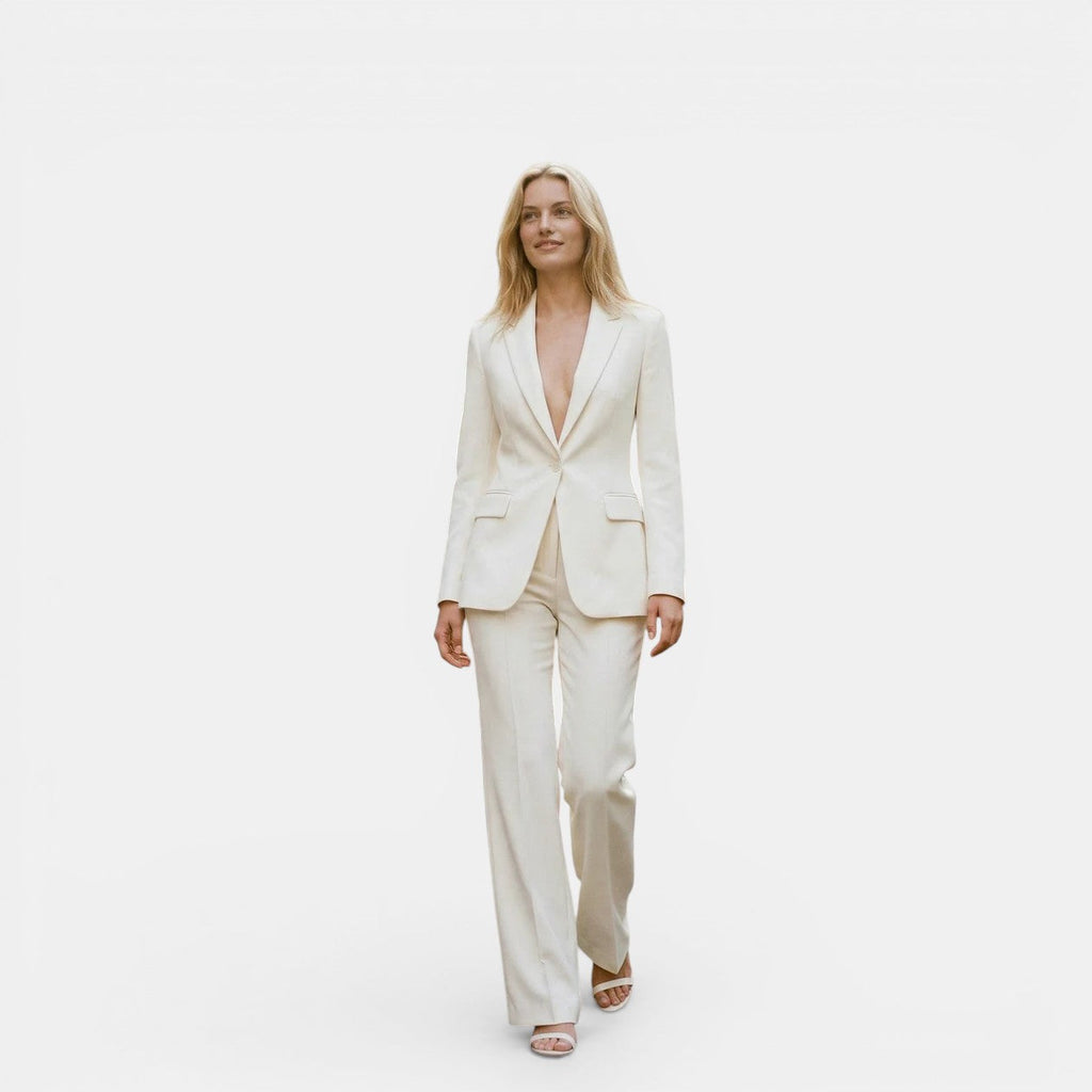 Tailored Suit Set - White styled