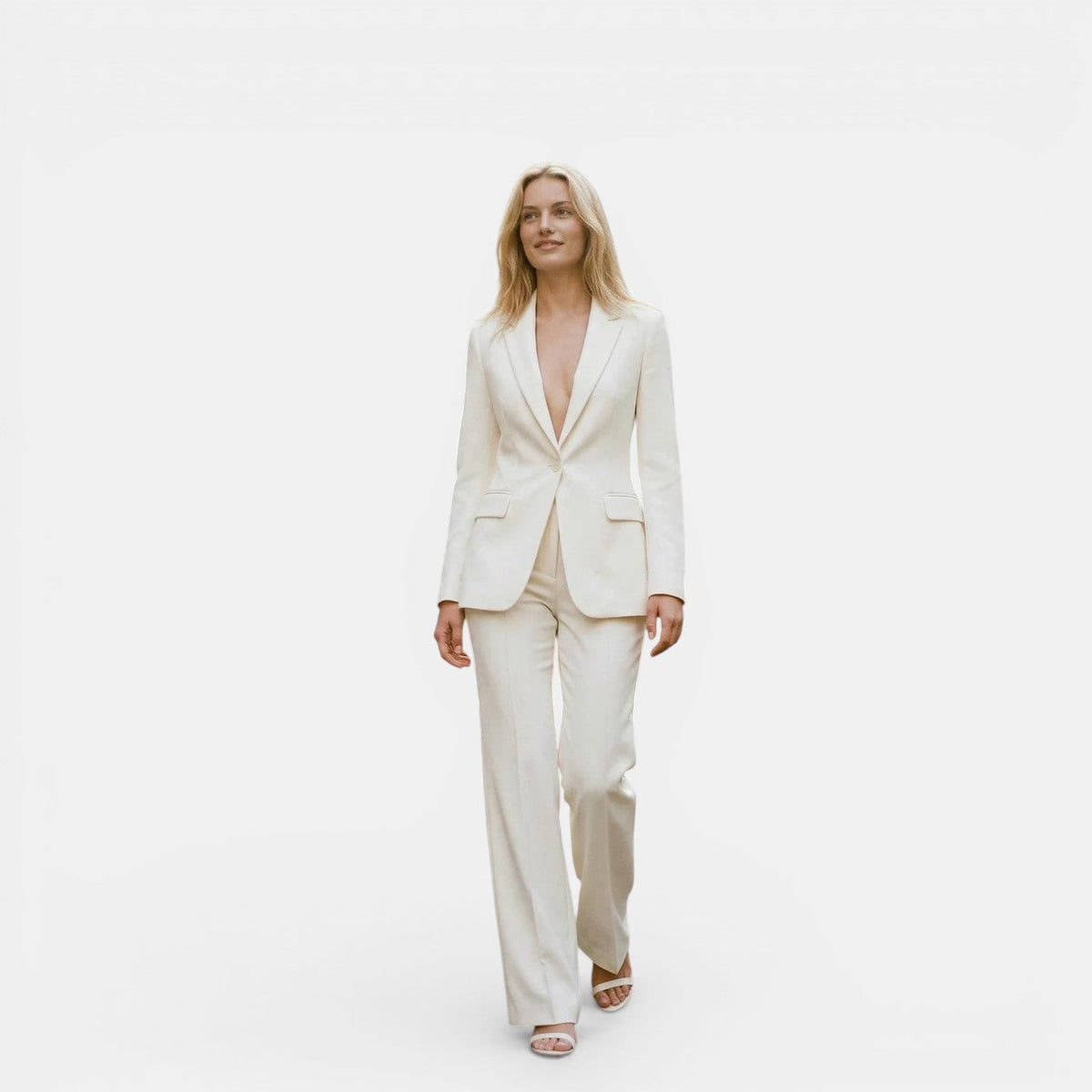 Tailored Suit Set - White styled