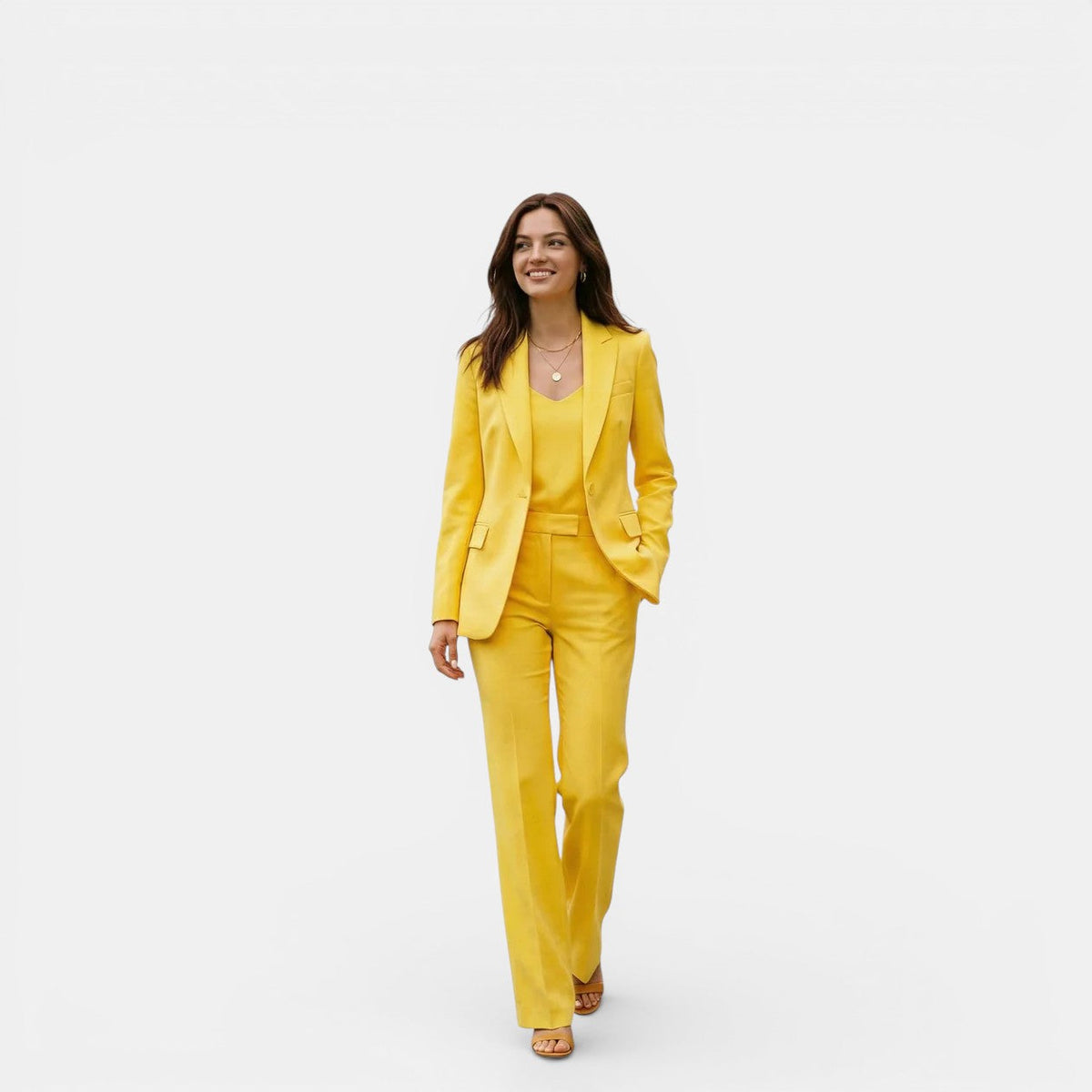 Tailored Suit Set - Yellow
