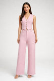 Pink Two-Piece Set - waistcoat and trousers