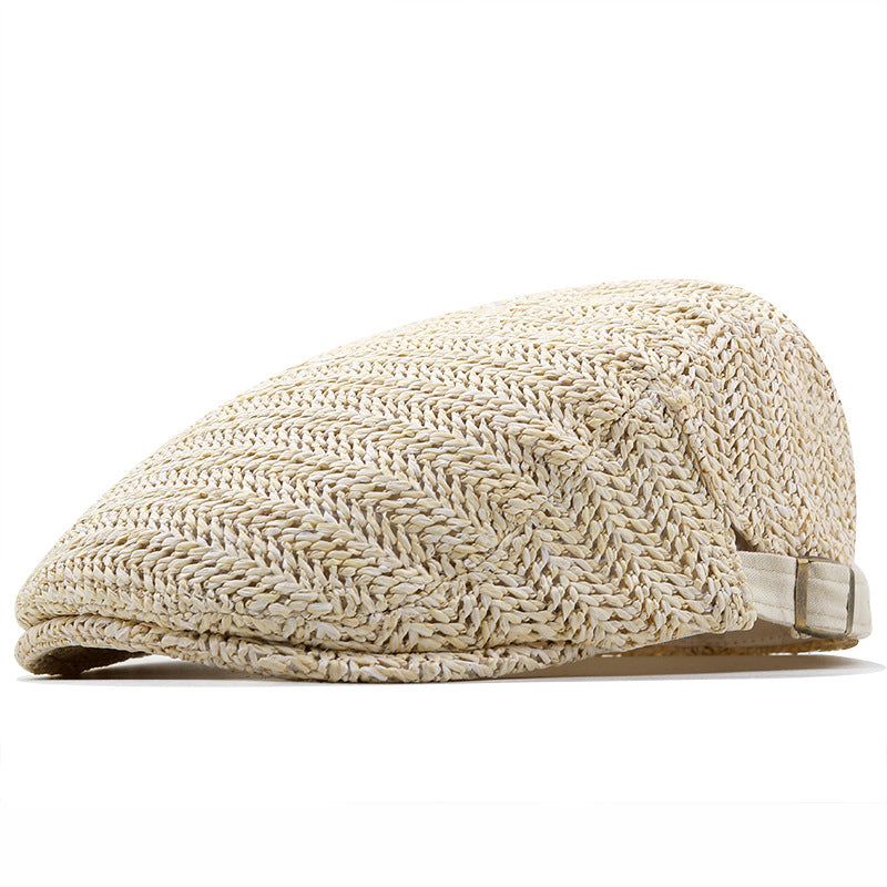 Woven Patterned Flat Buckled Cap - view 4