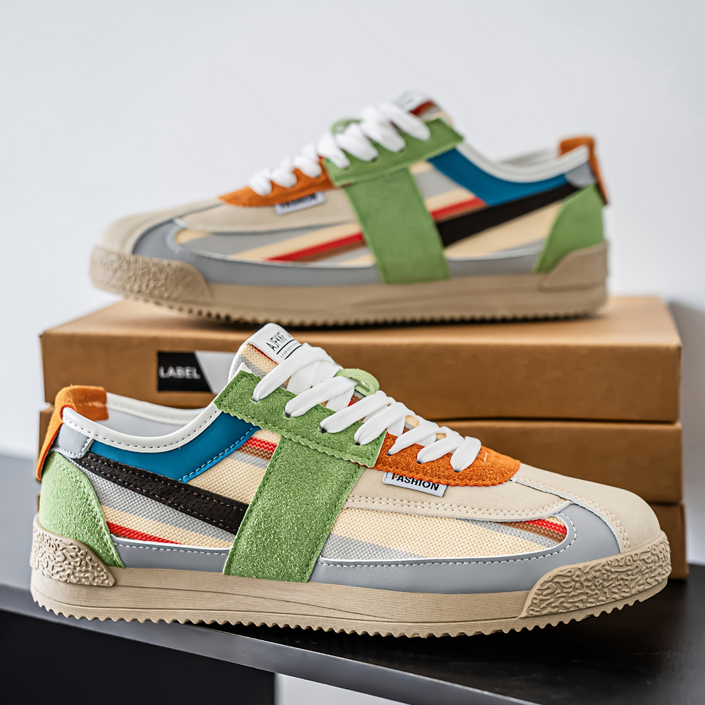 Hensen Retro Sneakers - front view 80s style