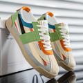 Hensen Retro Sneakers - Green Orange main view