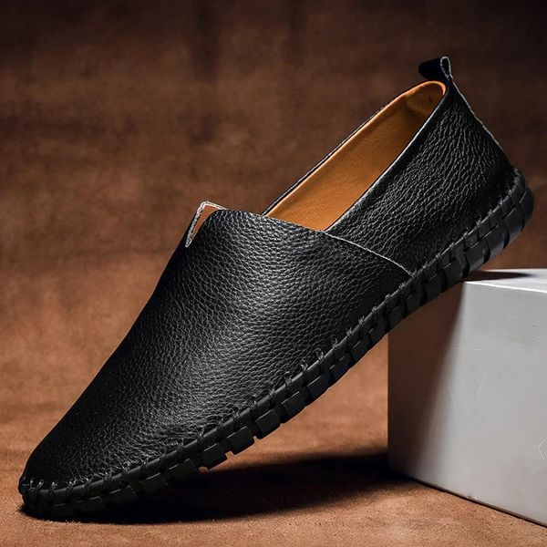 Massimo Leather Loafers - casual chic style