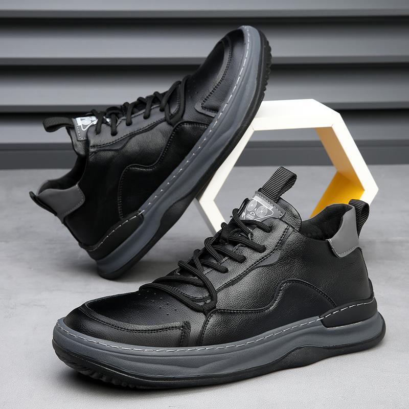 Alberti Leather Trainers - lifestyle city walk
