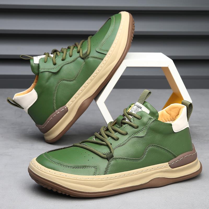 Alberti Leather Trainers - lifestyle shot