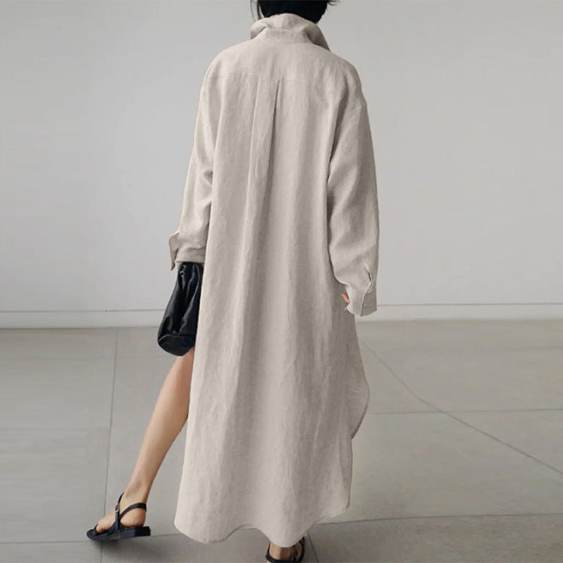 Oversized Cotton Shirt Dress - lifestyle