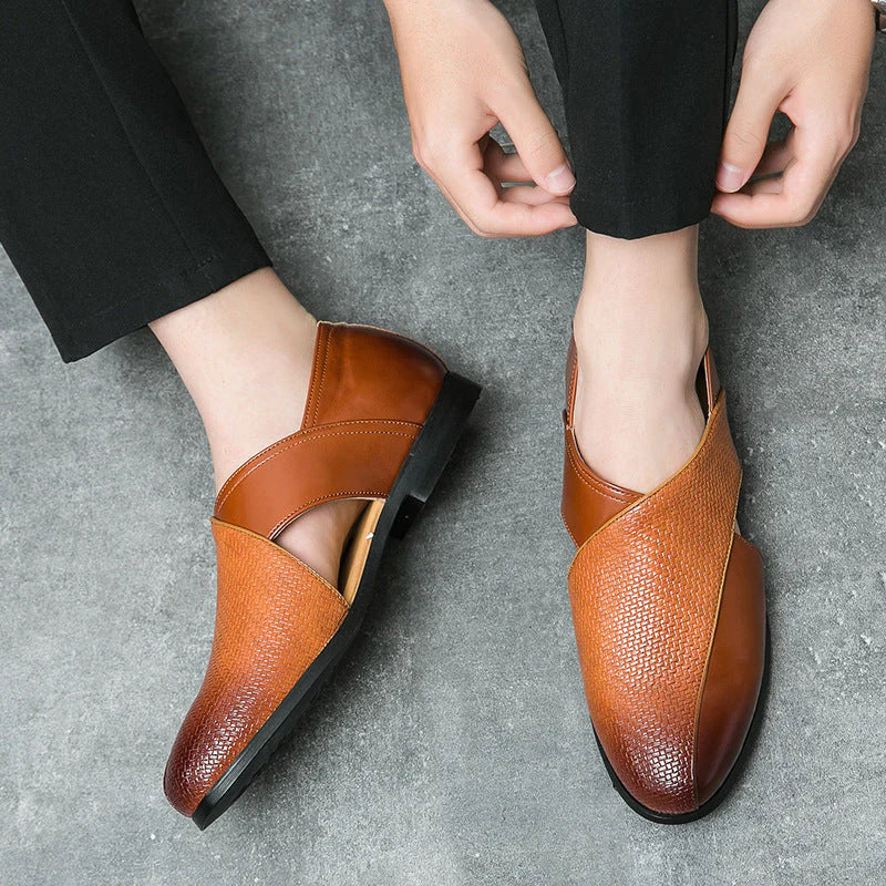 Panache Leather Loafers - back view