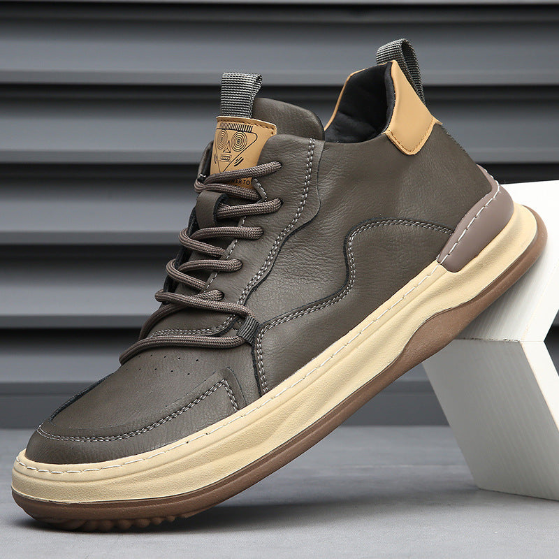 Alberti Leather Trainers - side profile