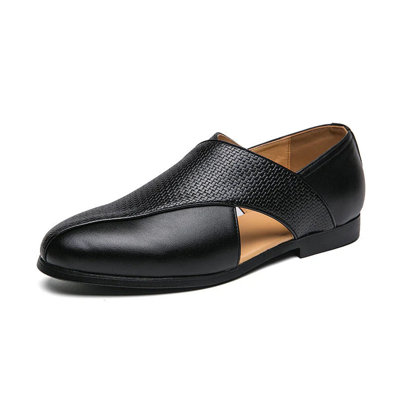 Panache Leather Loafers - stitching detail