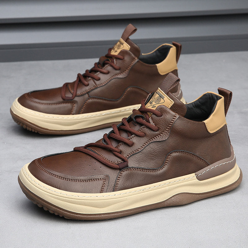 Alberti Leather Trainers - lifestyle outdoor