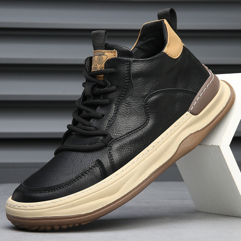 Alberti Leather Trainers - detail stitching