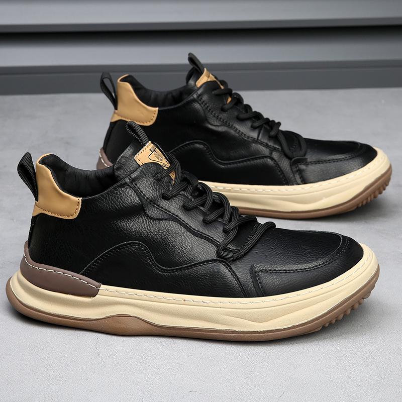 Alberti Leather Trainers - lifestyle worn