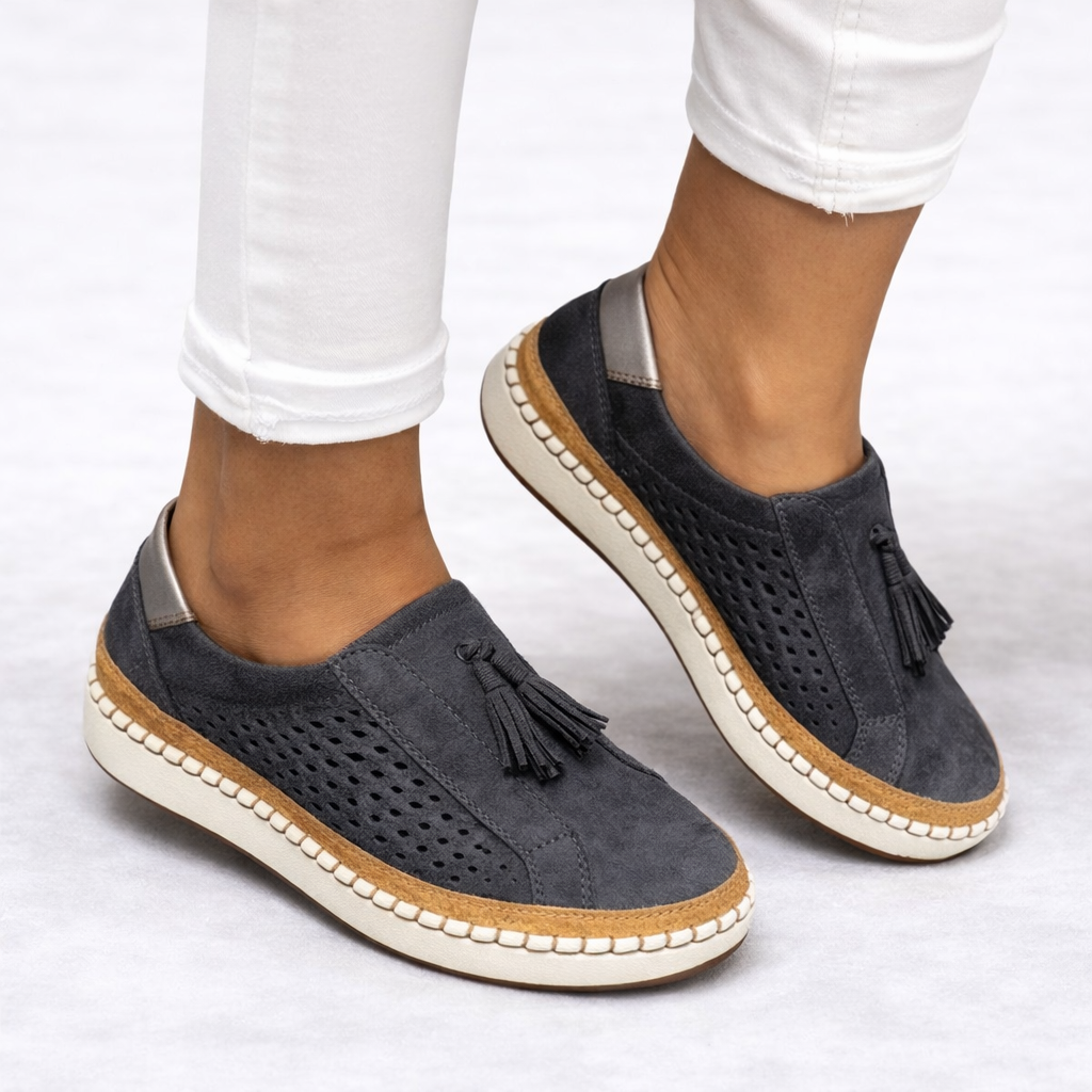 Orthopedic Comfort Slip-On Shoes - Black